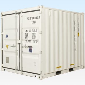 10ft x 8ft Shipping Container (One Trip) White (RAL 9003)
